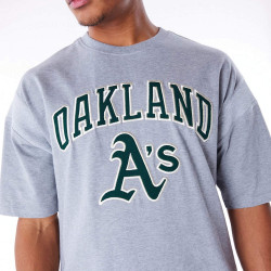 Tričko New Era MLB Oakland Athletics Rib Infill Grey Oversized T-Shirt šedé