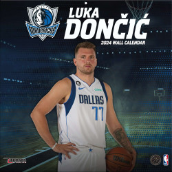 TURNER SPORTS NBA 2024 (30x60 cm) WALL CALENDAR DALLAS MAVERICKS LUKA DONCIC