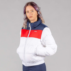 FILA IRIS puffer jacket bright white/black iris/true red