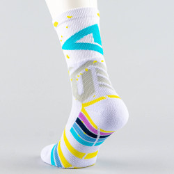 Peak Wiggins Matching Basketball Socks White