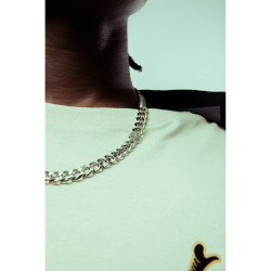 Grimey Wear Back At You Cuban Link Necklace Silver