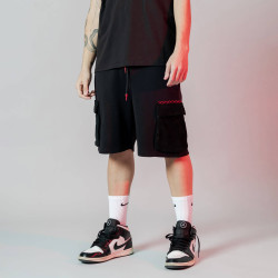 Sprayground Jacquard Insert Cargo Shorts Black