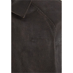 Pánska bomber bunda Karl Kani Signature Pu Leather Bomber Jacket hnedá