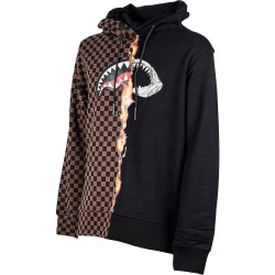 Sprayground Burnt Sharks In Paris Hoodie Black/Brown