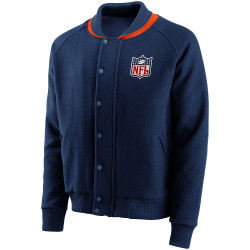 Fanatics NFL True Classics Shield Letterman Jacket Navy