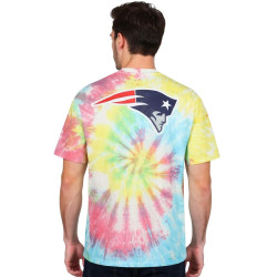 Tričko RE:COVERED x NFL New England Patriots Tie-Dye viacfarebné