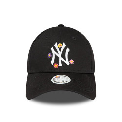 NEW ERA MLB New York Yankees Womens Flower Black 9FORTY Adjustable Cap