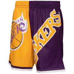 Mitchell And Ness Nba Big Face Shorts 5.0 - 8-20Y Los Angeles Lakers Yellow/Purple/White