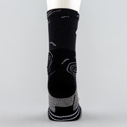 Peak Big Triangle 3 Basketball Socks Black