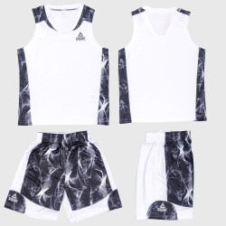 Detská basketbalová súprava (dres + trenírky) Peak Basketball Sets Match Kids biela