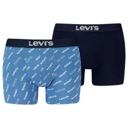 Levis Men Logo Aop Boxer Brief Organic Co 2P Blue Combo