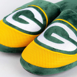 FOCO Green Bay Packers - NFL - Mens Team Stripe Slipper - Green/Yellow