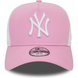 Detská šiltovka so sieťkou New Era 940K AF TRUCKER MLB New York Yankees Youth League Essential Pink Trucker Cap ružová