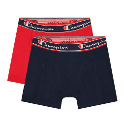 Champion Two Pack Smooth Seam Boxers Navy/Red