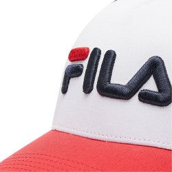 Fila BEPPU TRUCKER CAP linear logo snap back True Red-Bright White-Medieval Blue
