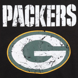 Re:Covered NFL Core Logo T-Shirt Green Bay Packers Solid Black