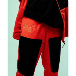 GRIMEY WEAR BACK AT YOU POLAR FLEECE TRACK PANTS RED