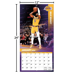 TURNER SPORTS NBA 2024 (30x60 cm) WALL CALENDAR LOS ANGELES LAKERS