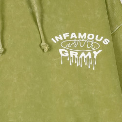 Grimey Wear Follow The Dollar Washed Vintage Hoodie Washed Green