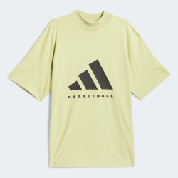Adidas Unisex One Basketball Cotton Jersey T-Shirt Yellow