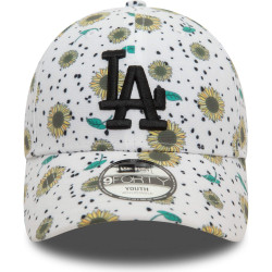 Detská šiltovka New Era 940K MLB La Dodgers Youth Floral All Over Print White 9FORTY Adjustable Cap biela