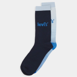 Levis Unisex Logo Stripe Regular Cut 2P Blue Combo