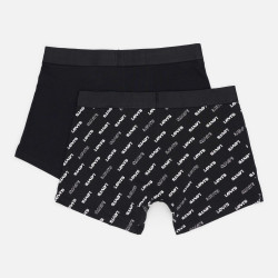 Levis Men Logo Aop Boxer Brief Organic Co 2P Black/White