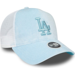 Dámska šiltovka so sieťkou New Era 940W MLB LA Dodgers Womens Velour Blue A-Frame Trucker Cap modrá