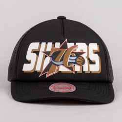 Mitchell & Ness NBA Billboard Trucker Snapback Hwc Philadelphia 76Ers Black