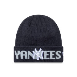 Zimná čiapka New Era New York Yankees MLB Wordmark Navy Cuff Knit Beanie Hat tmavomodrá