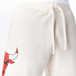 Kraťasy NEW ERA Chicago Bulls NBA Bubble Script Light Beige Shorts béžové