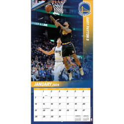 TURNER SPORTS NBA 2024 (30x60 cm) WALL CALENDAR GOLDEN STATE WARRIORS