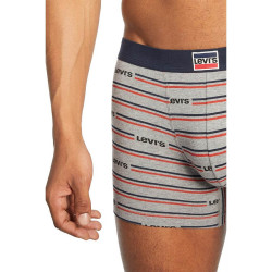 Levis Men Organic Cotton Sprtswr Aop Boxer Brief 2 Grey Melange/Navy