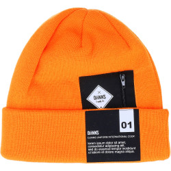 Djinn's Basic Beanie Lorem Pocket Orange