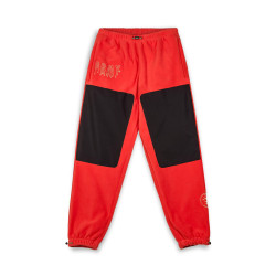 GRIMEY WEAR BACK AT YOU POLAR FLEECE TRACK PANTS RED