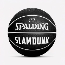 Spalding Slam Dunk Black White Rubber Basketball (sz. 7)