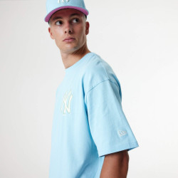 Unisex tričko New Era New York Yankees MLB Pastel Blue Oversized T-Shirt modré