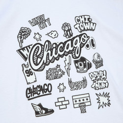 Mitchell & Ness NBA Doodle SS Tee CHICAGO BULLS WHITE