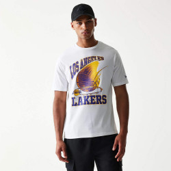 Tričko New Era Los Angeles Lakers NBA Ball Graphic White T-Shirt biele
