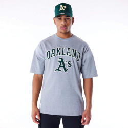 Tričko New Era MLB Oakland Athletics Rib Infill Grey Oversized T-Shirt šedé