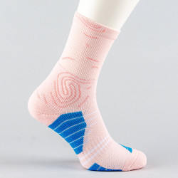 Peak Big Triangle 3 Basketball Socks Pink