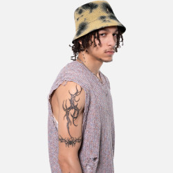 Klobúk KANGOL® TIE DYE KNIT BUCKET bledo hnedý