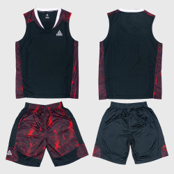 Detská basketbalová súprava (dres + trenírky) Peak Basketball Sets Match Kids čierna