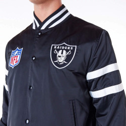 Bomber bunda New Era NFL Las Vegas Raiders Satin Black Bomber Jacket čierna