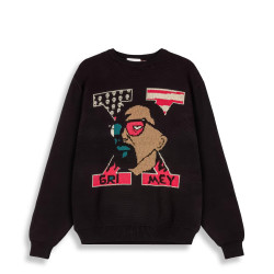 Sveter Grimey Wear Voodoo Child The Try Me Knit Sweater čierny