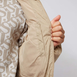 Sean John Monogram Logo UV Sensitive Puffer Jacket
 beige/brown