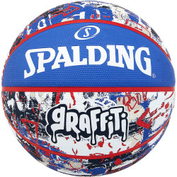 Spalding Blue Red Graffiti Rubber Basketball (sz. 7)