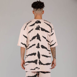 Grimey Wear Cloven Tongues All Over Print Oversized Tee Cream