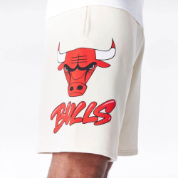 Kraťasy NEW ERA Chicago Bulls NBA Bubble Script Light Beige Shorts béžové