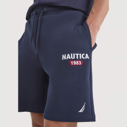 Pánske fleecové tréningové šortky Nautica Velia Fleece Short tmavomodré